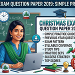 Christmas Exam Question Paper 2019